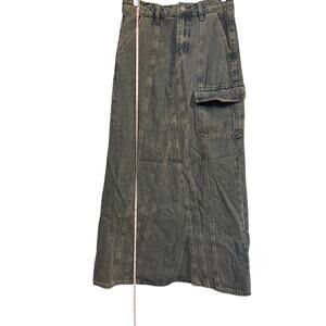 Shein Ankle Length Long Denim Skirt Size 4